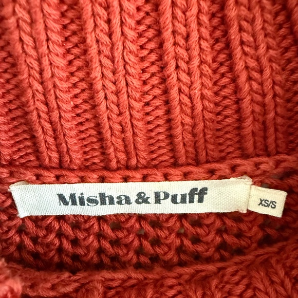 Misha & Puff Adult Net Ailey Sweater Sienna XS / S 100% Pima Cotton Short Sleeve - Picture 3 of 4